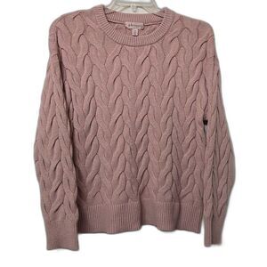 Philosophy Sweater Womens Size Large Pink Chunky Knit Comfy